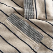 Ecocotton Arden Erkek Bornoz %100 Organik Pamuk Kenevir Karışımlı Bornoz Lacivert M thumbnail 3