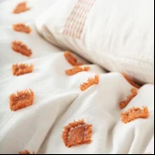 Ecocotton İmre Nevresim Takımı %100 Organik Pamuk Müslin Kiremit CK thumbnail 2