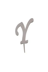 Aynalı Gümüş Pleksi Y Harfi - 1