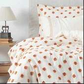 Ecocotton İmre Nevresim Takımı %100 Organik Pamuk Müslin Kiremit CK thumbnail 3