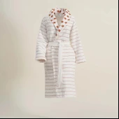 Ecocotton İmre Kadın Bornoz %100 Organik Pamuk Jakarlı Kiremit L thumbnail 1