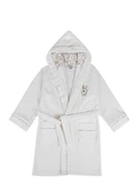 Ecocotton Dagi Erkek Çocuk Bornoz %100 Organik Pamuk Nakışlı Ekru 3-4 Yaş thumbnail 1
