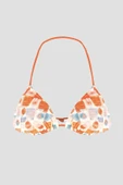 Turuncu Daisy Forest Üçgen Tek Üst Bikini thumbnail 1