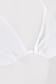 Beyaz Square Wick Üçgen Tek Üst Bikini thumbnail 2