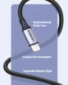 UGREEN Lightning - USB-A Örgülü MFi Sertifikalı İphone Hızlı Şarj Kablosu, 1 m, Siyah, 60156 - 6