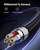 UGREEN Lightning - USB-A Örgülü MFi Sertifikalı İphone Hızlı Şarj Kablosu, 1 m, Siyah, 60156 - 5