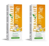 Dermolife Leke Karşıtı 100 ml 50 Faktör Bebek ve Çocuk Güneş Kremi 2 Adet - 1