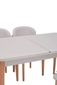 Norte Kum Beyi Lak Panel Mdf Mutfak Masa Takımı 80x130 - 6