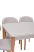 Norte Kum Beyi Lak Panel Mdf Mutfak Masa Takımı 80x130 - 7