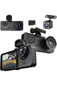 Üç Kameralı 1080 Full HD Araç İçi Kamera G-Sensor Özellikli Güvenlik Çözümü Geri Görüşlü - 1