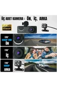 Üç Kameralı 1080 Full HD Araç İçi Kamera G-Sensor Özellikli Güvenlik Çözümü Geri Görüşlü - 3