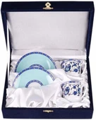 Porland 04POR019275 Saraylı 4 Parça Kahve Takımı thumbnail 1