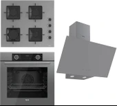 Ferre Fryart Ss Serisi Gri Set (SS208 + XE63CPR +D079 ) - Kare Emaye Izgara thumbnail 1