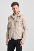 Krem Erkek Pamuk Polyester Karışımlı Su Ve Rüzgar Geçirmez Mevsimlik&Yazlık Mont thumbnail 4