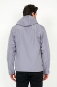 YENİ SEZON ERKEK GRİ SOFTSHELL KAPÜŞONLU İÇ CEPLİ SU VE RÜZGAR GEÇİRMEZ MEVSİMLİK&YAZLIK MONT - 6