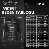 Sivaist Erkek Siyah Slim Fit İçi Kalın Kürklü Su İtici Şişme Deri Ceket & Mont - 6