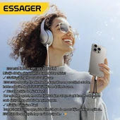 Essager 60W Şarj 2in1 Type-C to Type-C Dönüştürücü Çevirici Çoklayıcı Hızlı Şarj Type-C Kulaklık Çıkışı, Hifi Ses ve Hızlı Şarj Adaptörü - 12