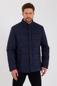 Erkek Lacivert Regular İç Cepli İçi Kürklü Yıkanabilir Regular Kapitone Mont&Kaban thumbnail 1