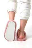 Albishoes Kadın Sessiz Yumuşak Eva Taban Peluş Yünlü Pofuduk Ev Terlik Kışlık Terlik Peluş Terlik - 5