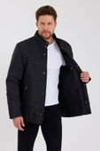 Erkek Siyah Regular İç Cepli İçi Kürklü Yıkanabilir Regular Kapitone Mont&Kaban - 3