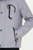YENİ SEZON ERKEK GRİ SOFTSHELL KAPÜŞONLU İÇ CEPLİ SU VE RÜZGAR GEÇİRMEZ MEVSİMLİK&YAZLIK MONT - 4