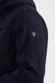 Lacivert Erkek %100 Su Geçirmez İçi Polarlı İç Çepli Çıkartılabilir Kapüşonlu Softshell Mont&Kaban thumbnail 5