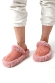 Albishoes Kadın Sessiz Yumuşak Eva Taban Peluş Yünlü Pofuduk Ev Terlik Kışlık Terlik Peluş Terlik - 3