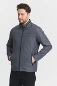 Gri Erkek Pamuk Polyester Karışımlı Su Ve Rüzgar Geçirmez Mevsimlik&Yazlık Mont thumbnail 2