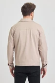 Krem Erkek Pamuk Polyester Karışımlı Su Ve Rüzgar Geçirmez Mevsimlik&Yazlık Mont thumbnail 6