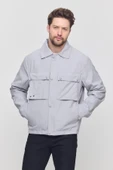 Gri Erkek Çift Göğüs Cepli Yazlık Ceket&Mont thumbnail 1