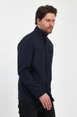 Erkek Lacivert Regular Uzun Mevsimlik Pamuk Polyester Karışımlı Safari Mont&Ceket - 2