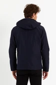 Yeni Sezon Erkek Lacivert Kapüşonlu İç Cepli Su Ve Rüzgar Geçirmez Mevsimlik&Yazlık Mont thumbnail 6