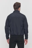 Erkek Lacivert Mevsimlik Triko Detaylı Fermuarlı İç Cepli Mont&Ceket thumbnail 6