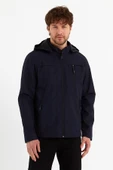 Yeni Sezon Erkek Lacivert Kapüşonlu İç Cepli Su Ve Rüzgar Geçirmez Mevsimlik&Yazlık Mont thumbnail 1