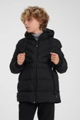 SİVAİST SİYAH ERKEK ÇOCUK SU VE RÜZGAR GEÇİRMEZ İÇİ KALIN KÜRKLÜ MONT & KABAN thumbnail 3