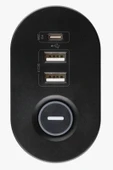 Masa Tipi Pd20w Akım Korumalı 3’lü Priz 2xusb 1xtype-c Girişli Kablolu Priz Ftr19 - 6