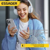 Essager 60W Şarj 2in1 Type-C to Type-C Dönüştürücü Çevirici Çoklayıcı Hızlı Şarj Type-C Kulaklık Çıkışı, Hifi Ses ve Hızlı Şarj Adaptörü - 6
