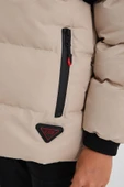 Krem Peluş Detaylı İçi Kürklü Kalın Şişme Erkek Çocuk Mont&Kaban - 4