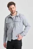 Gri Erkek Pamuk Polyester Karışımlı Su Ve Rüzgar Geçirmez Mevsimlik&Yazlık Mont thumbnail 4