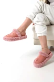 Albishoes Kadın Sessiz Yumuşak Eva Taban Peluş Yünlü Pofuduk Ev Terlik Kışlık Terlik Peluş Terlik - 8