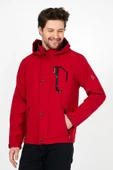 YENİ SEZON ERKEK KIRMIZI SOFTSHELL KAPÜŞONLU İÇ CEPLİ SU VE RÜZGAR GEÇİRMEZ MEVSİMLİK&YAZLIK MONT - 5