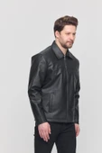 Siyah Erkek Basic Suni Deri Yazlık Ceket&Mont - 3
