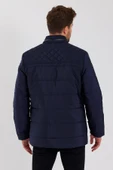 Erkek Lacivert Regular İç Cepli İçi Kürklü Yıkanabilir Regular Kapitone Mont&Kaban thumbnail 6