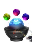 Çok Renkli Projektör Lamba Disko Topu Gece Lambası Kablosuz thumbnail 3