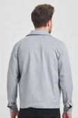 Gri Erkek Pamuk Polyester Karışımlı Su Ve Rüzgar Geçirmez Mevsimlik&Yazlık Mont thumbnail 6