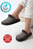 Albishoes Kadın Sessiz Yumuşak Eva Taban Peluş Yünlü Pofuduk Ev Terlik Kışlık Terlik Peluş Terlik - 1