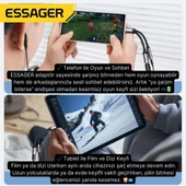 Essager 60W Şarj 2in1 Type-C to Type-C Dönüştürücü Çevirici Çoklayıcı Hızlı Şarj Type-C Kulaklık Çıkışı, Hifi Ses ve Hızlı Şarj Adaptörü - 4
