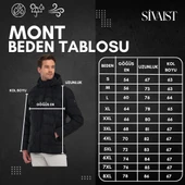 Erkek Lacivert Standart Fit Normal Kesim İçi Kürklü Çıkmalı Kapüşon Dik Yaka Mont thumbnail 7