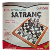Cartoon Cartoon Oyuncak Ahşap Satranç Oyunu - 1