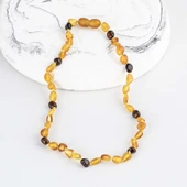 Gümüş Pazarım Renkli Orjinal Çocuk Kehribar Kolye - 1